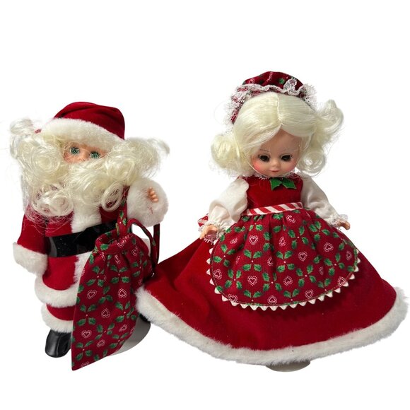 Madame Alexander Set Santa Claus 93-6 + Mrs Claus 93-7 8” Dolls - Picture 1 of 15